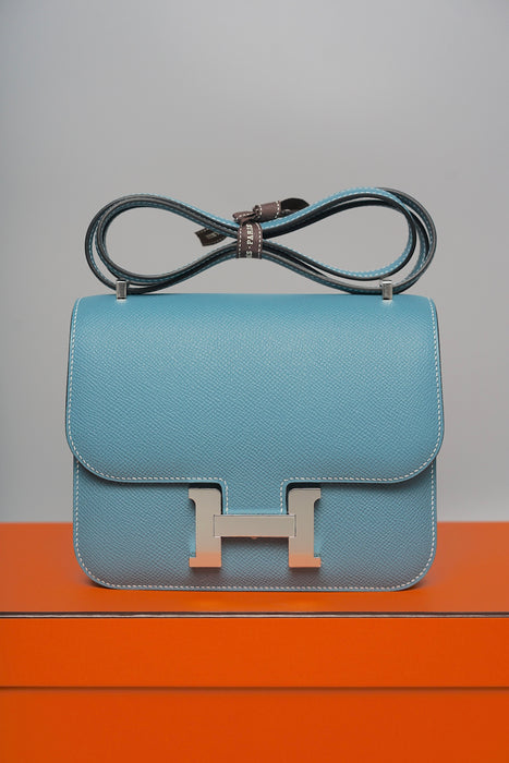 Hermes Constance 18 in Blue Jean Epsom Phw (Brand New)