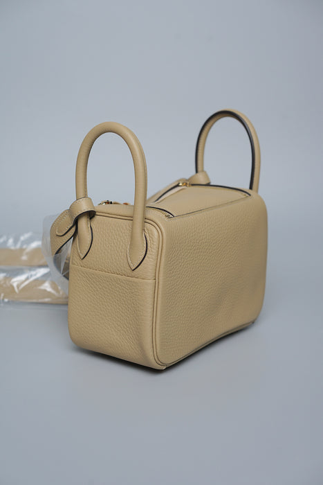 Hermes Mini Lindy II in Trench Ghw (Brand New)