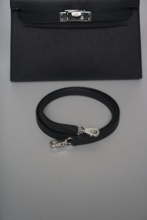 Hermes Kelly 20 in Black Epsom Phw (Brand New)