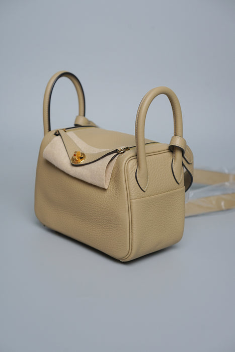 Hermes Mini Lindy II in Trench Ghw (Brand New)