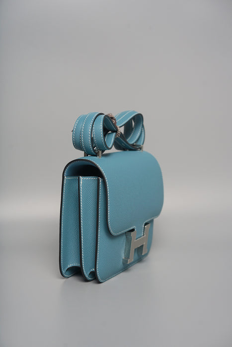 Hermes Constance 18 in Blue Jean Epsom Phw (Brand New)