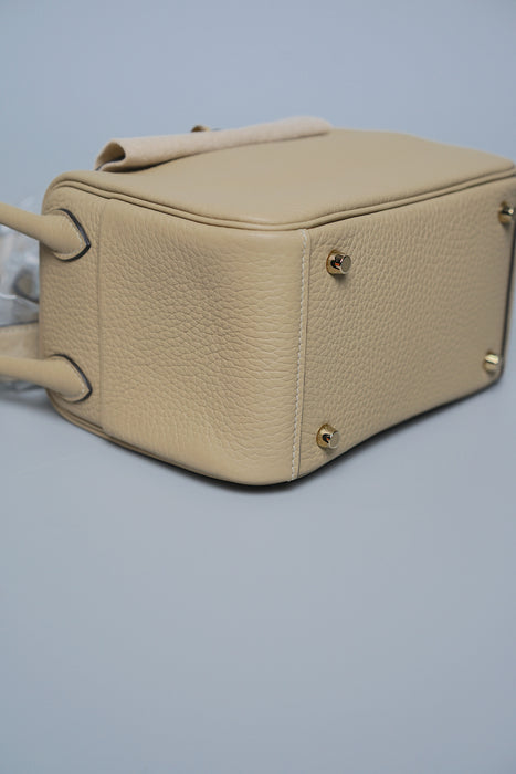 Hermes Mini Lindy II in Trench Ghw (Brand New)