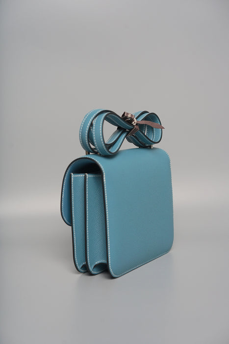 Hermes Constance 18 in Blue Jean Epsom Phw (Brand New)