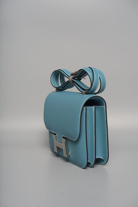 Hermes Constance 18 in Blue Jean Epsom Phw (Brand New)