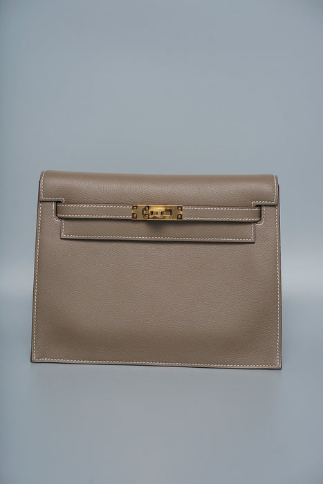 Hermes Kelly Danse in Etoupe Evercolor Ghw (Brand New)