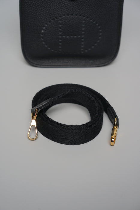Hermes Mini Evelyne in Noir Ghw