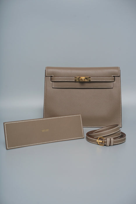 Hermes Kelly Danse in Etoupe Evercolor Ghw (Brand New)