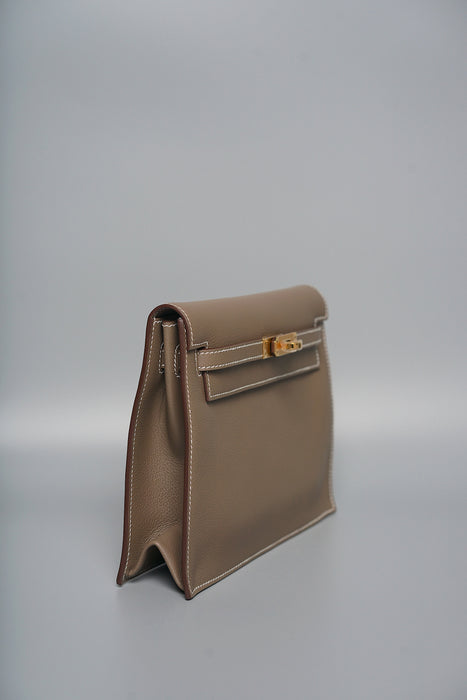 Hermes Kelly Danse in Etoupe Evercolor Ghw (Brand New)