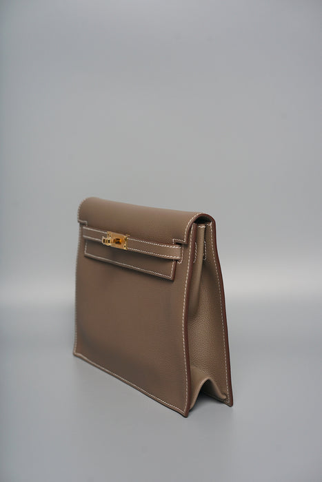 Hermes Kelly Danse in Etoupe Evercolor Ghw (Brand New)