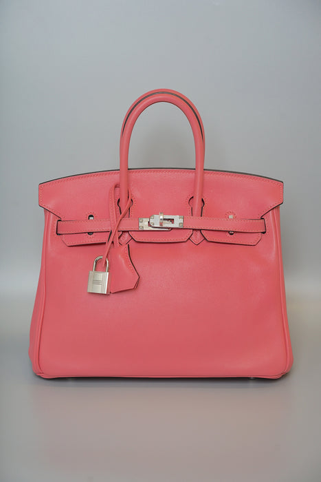 Hermes Birkin 25 in Rose Lipstick Swift Phw