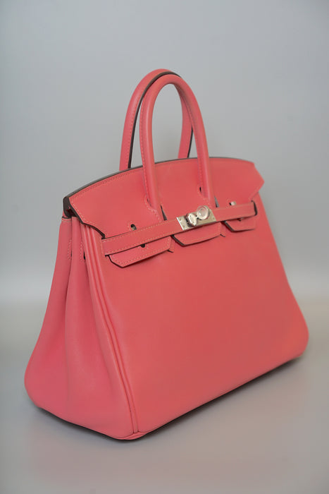 Hermes Birkin 25 in Rose Lipstick Swift Phw