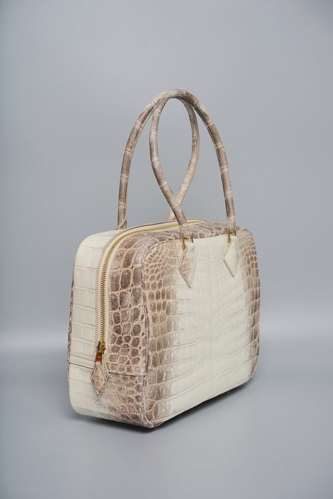 Hermes Plume 28 in Himalaya Niloticus Croco Ghw
