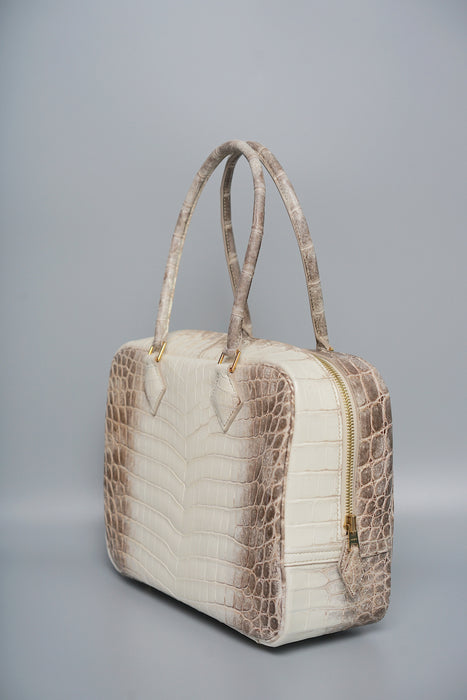 Hermes Plume 28 in Himalaya Niloticus Croco Ghw