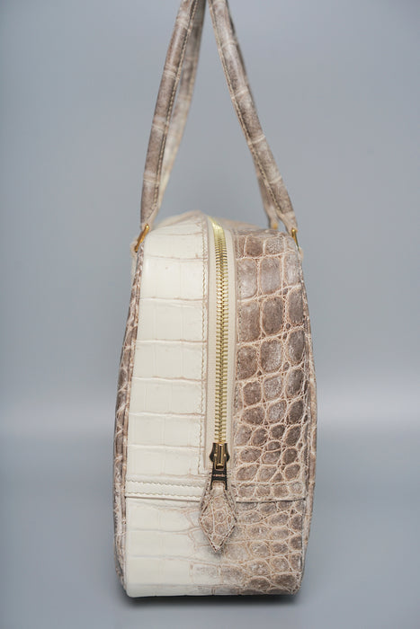 Hermes Plume 28 in Himalaya Niloticus Croco Ghw