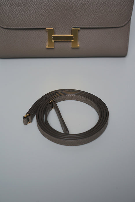 Hermes Constance To Go in Gris Etain Epsom Ghw (Brand New)