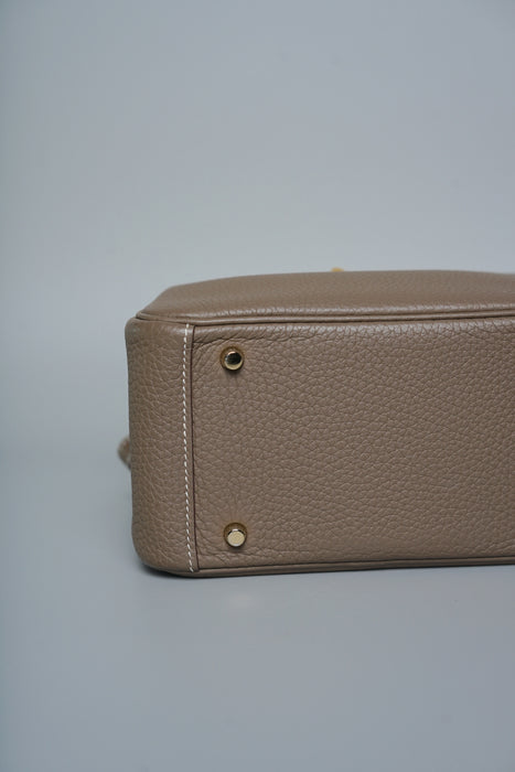 Hermes Mini Lindy in Etoupe Ghw