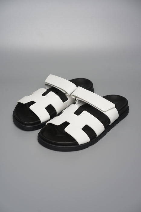 Hermes Chypre Sandal in White Size 38.5 (Brand New)