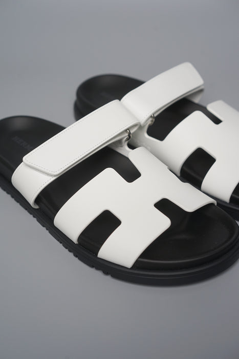 Hermes Chypre Sandal in White Size 38.5 (Brand New)