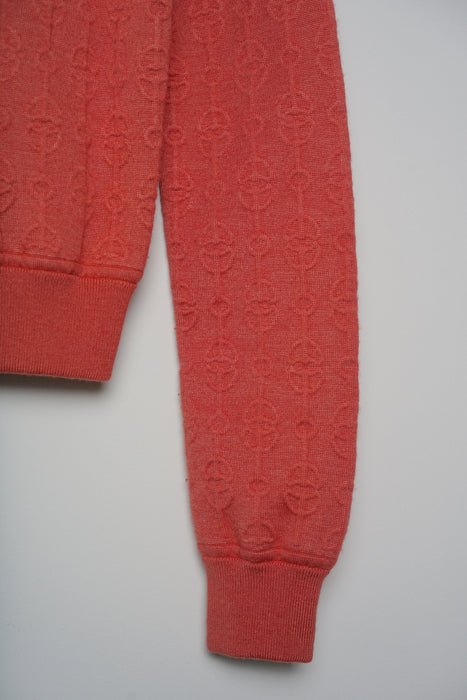 Hermes "Torsades Cliquetis Unies" Zipped Jacket in Rose Boise Size 36