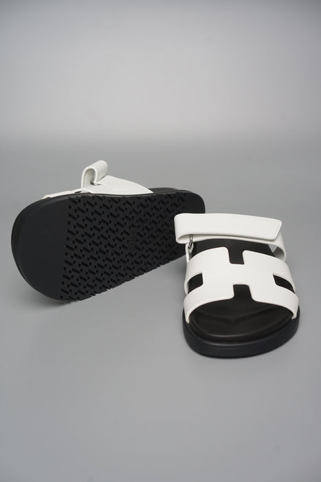 Hermes Chypre Sandal in White Size 38.5 (Brand New)