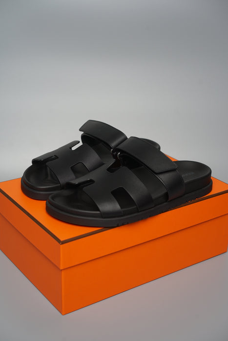 Hermes Chypre Sandal in Black Size 38.5 (Brand New)