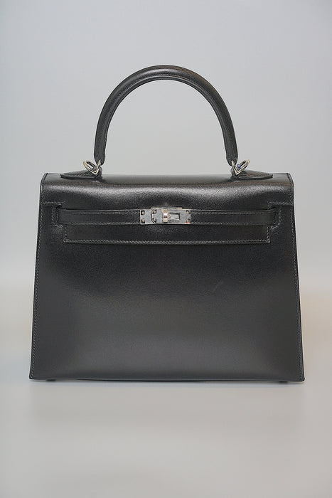 Hermes Kelly 25 in Black Box Phw (Brand New)