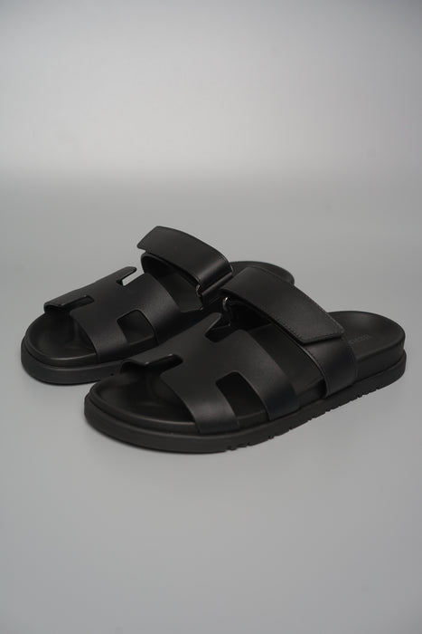 Hermes Chypre Sandal in Black Size 38.5 (Brand New)