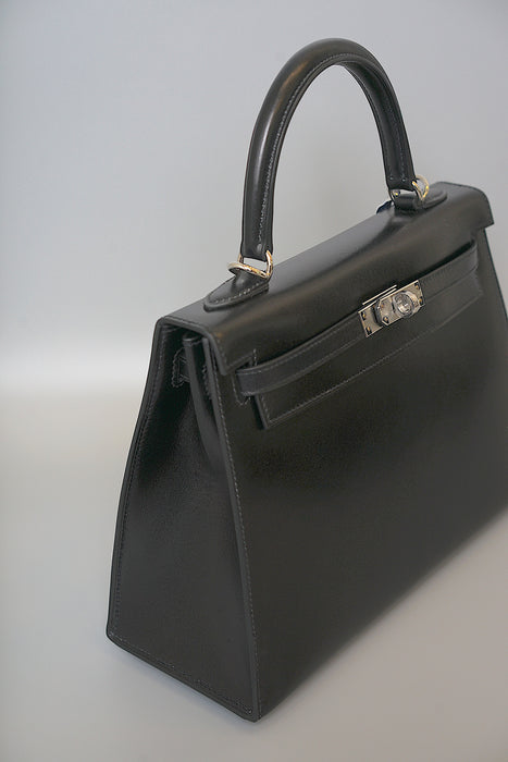 Hermes Kelly 25 in Black Box Phw (Brand New)