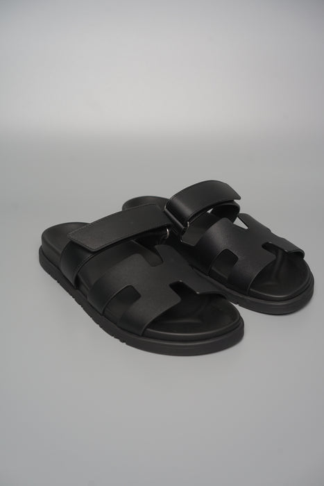 Hermes Chypre Sandal in Black Size 38.5 (Brand New)