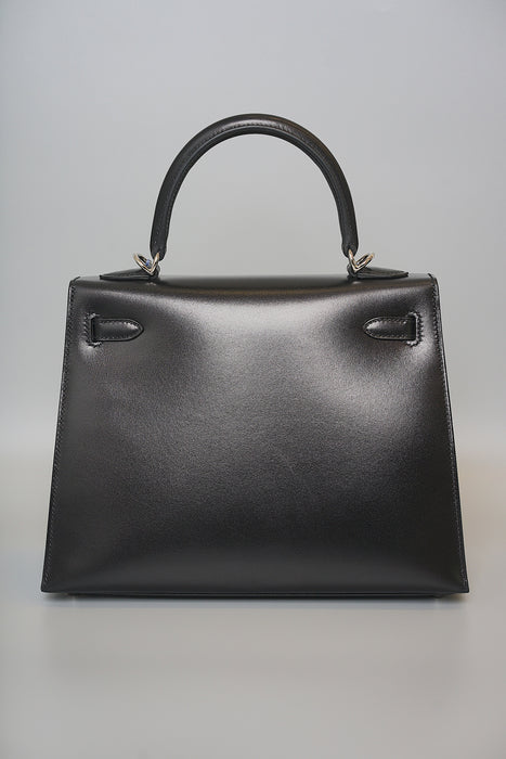 Hermes Kelly 25 in Black Box Phw (Brand New)