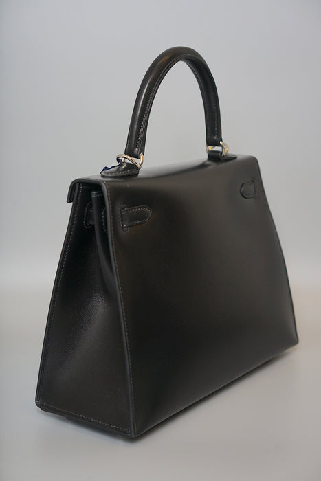 Hermes Kelly 25 in Black Box Phw (Brand New)