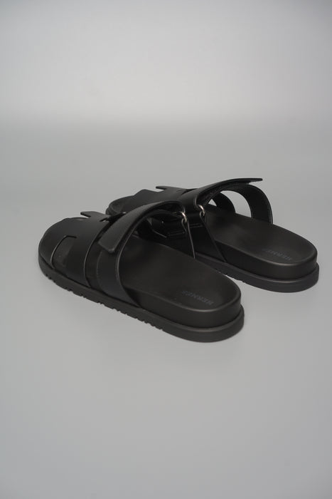 Hermes Chypre Sandal in Black Size 38.5 (Brand New)