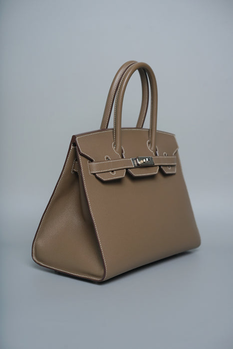 Hermes Birkin 30 Sellier in Etoupe Epsom Phw (Brand New)