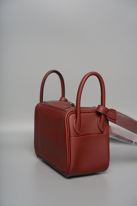 Hermes Mini Lindy II in Rouge H Phw (Brand New)