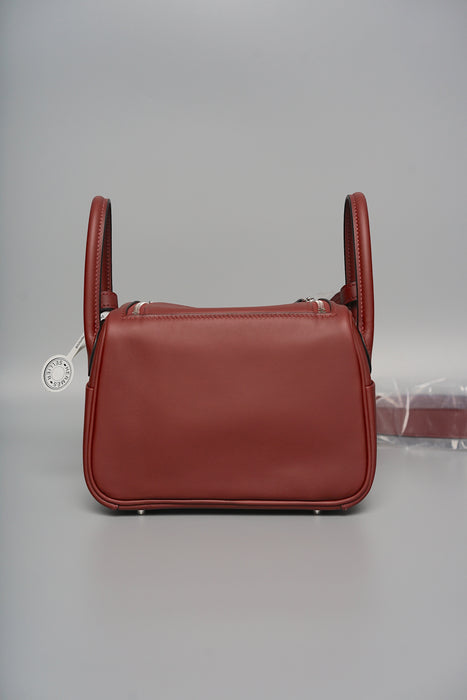 Hermes Mini Lindy II in Rouge H Phw (Brand New)