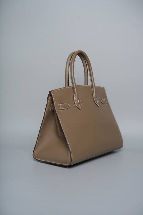 Hermes Birkin 30 Sellier in Etoupe Epsom Phw (Brand New)