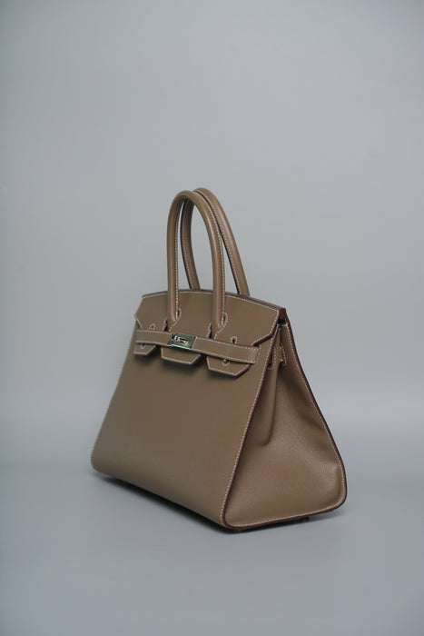 Hermes Birkin 30 Sellier in Etoupe Epsom Phw (Brand New)