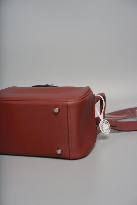 Hermes Mini Lindy II in Rouge H Phw (Brand New)
