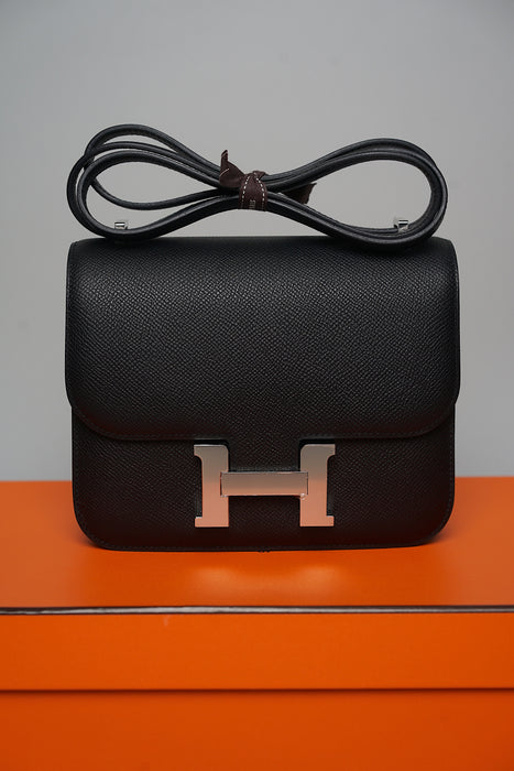 Hermes Constance 18 in Noir Epsom Phw (Brand New)