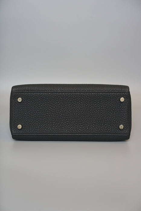 Hermes Kelly 25 in Black Togo Ghw