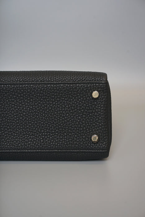 Hermes Kelly 25 in Black Togo Ghw