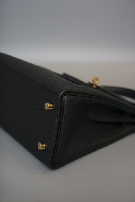 Hermes Kelly 25 in Black Togo Ghw (Brand New)