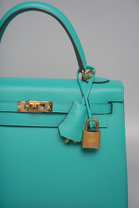 Hermes Kelly 25 in Vert Verone Ghw