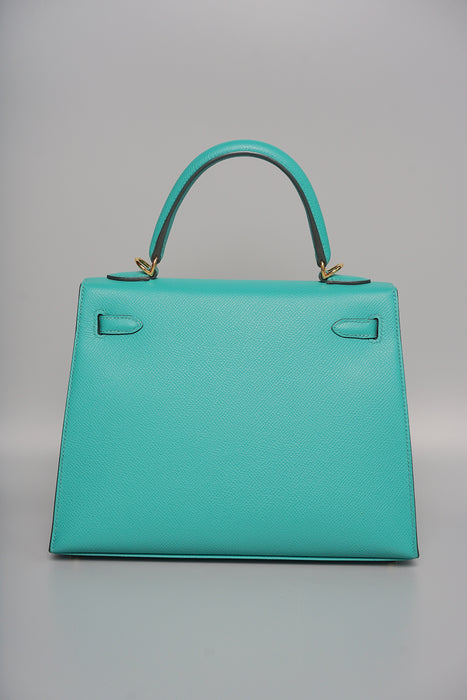 Hermes Kelly 25 in Vert Verone Ghw