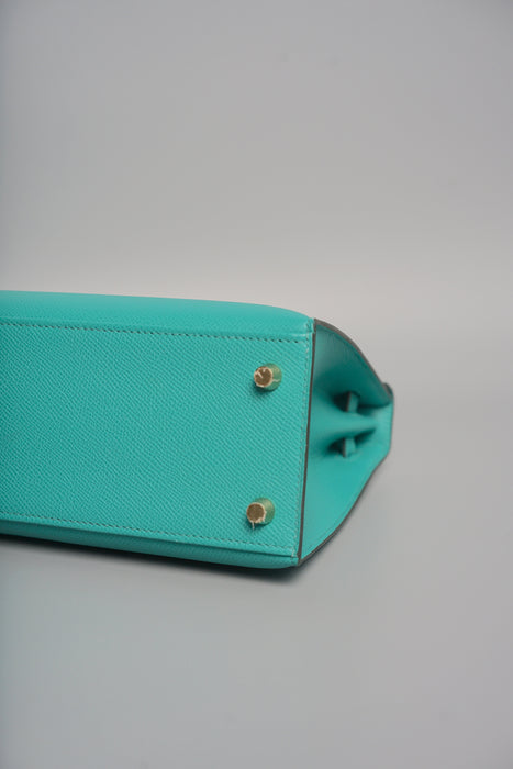 Hermes Kelly 25 in Vert Verone Ghw
