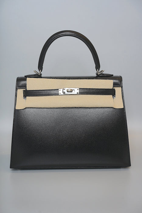 Hermes Kelly 25 Sellier in Black Box Phw