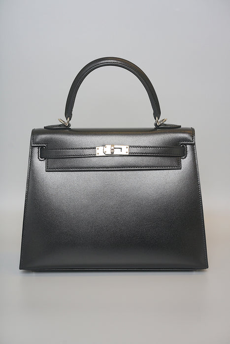 Hermes Kelly 25 Sellier in Black Box Phw
