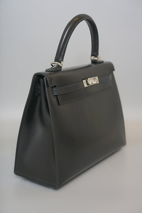 Hermes Kelly 25 Sellier in Black Box Phw