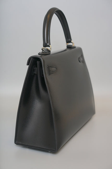 Hermes Kelly 25 Sellier in Black Box Phw