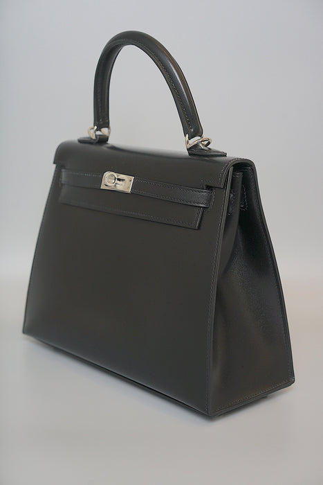 Hermes Kelly 25 Sellier in Black Box Phw